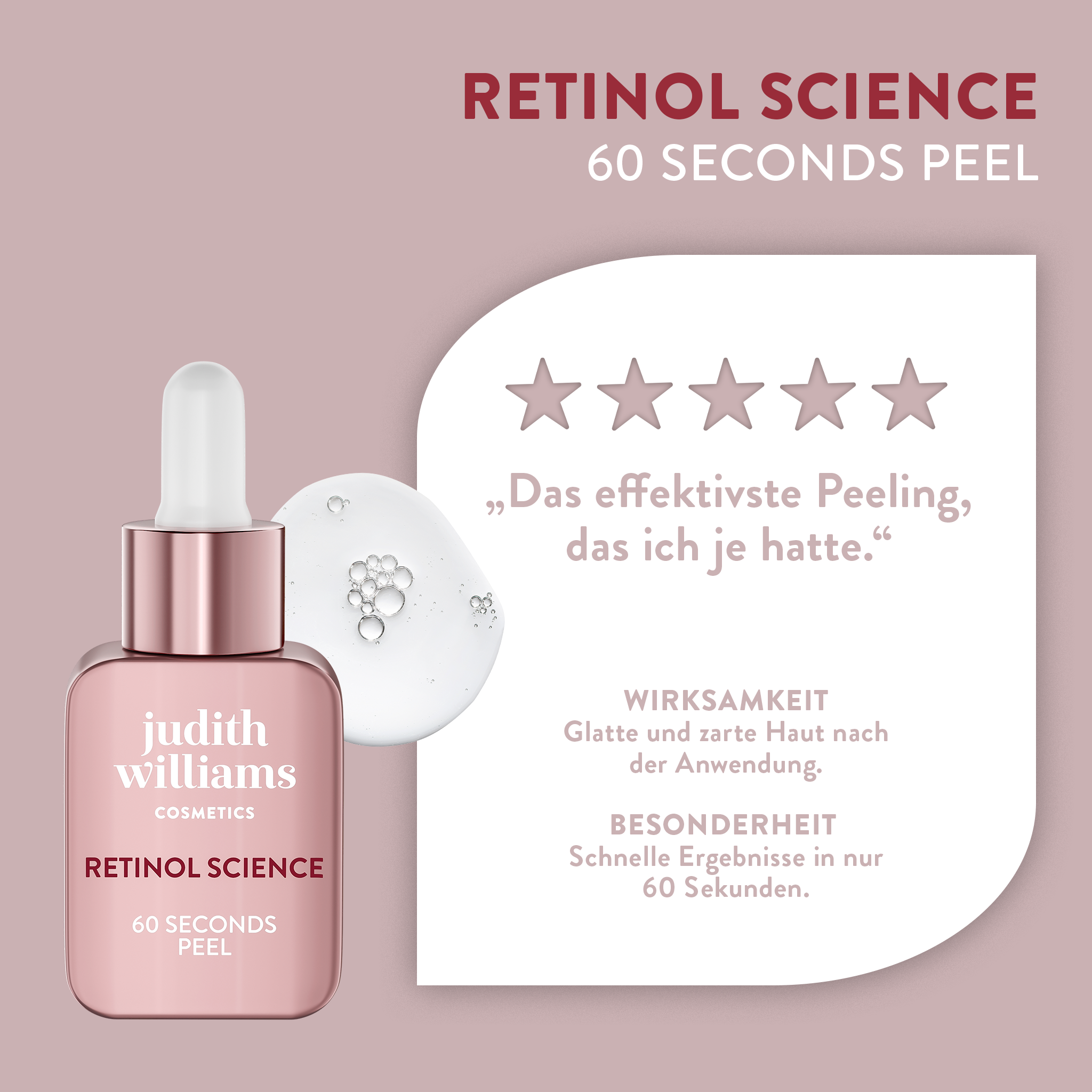 Peeling | Retinol Science | 60 Seconds Peel | Judith Williams